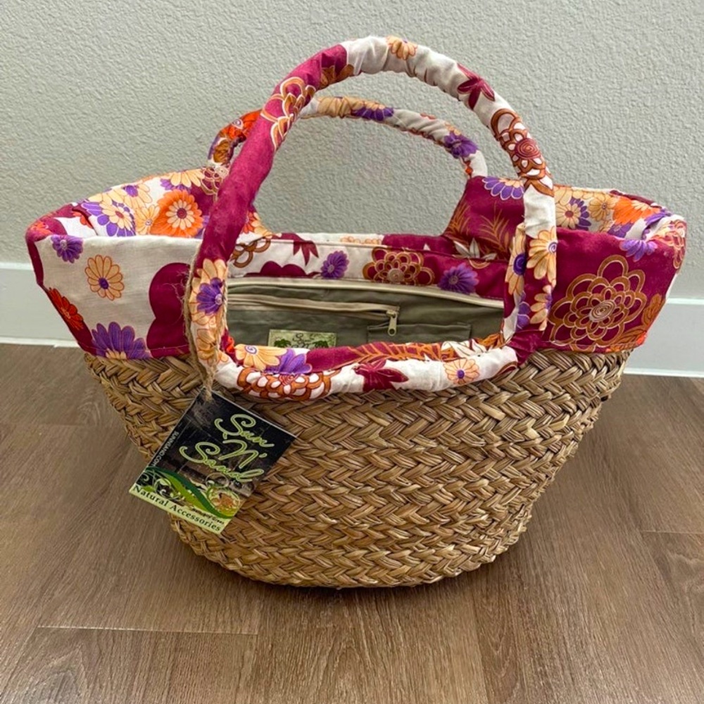 Sun N Sand Woven Beach Tote